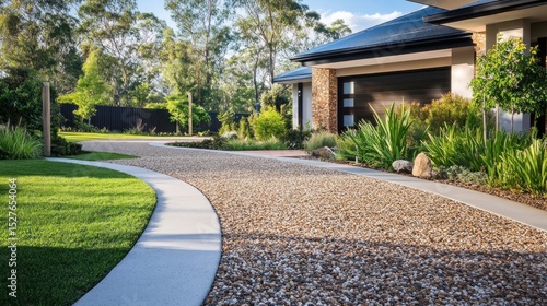 Exposed aggregate driveway in Australia