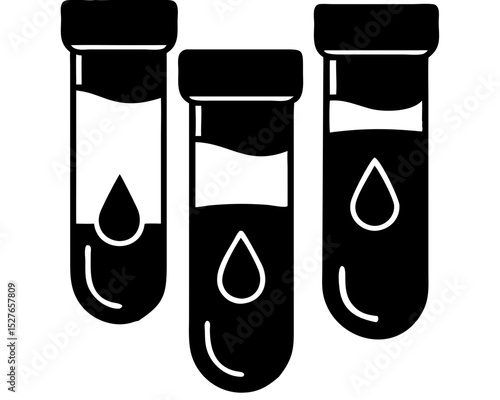 Creative Blood Collection Tubes Vector Illustration | Clean and Professional Design for Laboratory Testing, Phlebotomy, and Medical Diagnostics Projects