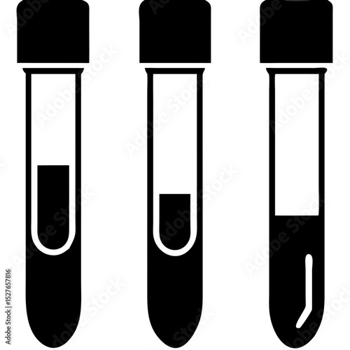 Creative Blood Collection Tubes Vector Illustration | Clean and Professional Design for Laboratory Testing, Phlebotomy, and Medical Diagnostics Projects