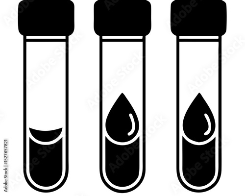 Creative Blood Collection Tubes Vector Illustration | Clean and Professional Design for Laboratory Testing, Phlebotomy, and Medical Diagnostics Projects