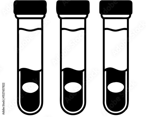 Creative Blood Collection Tubes Vector Illustration | Clean and Professional Design for Laboratory Testing, Phlebotomy, and Medical Diagnostics Projects