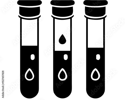 Creative Blood Collection Tubes Vector Illustration | Clean and Professional Design for Laboratory Testing, Phlebotomy, and Medical Diagnostics Projects