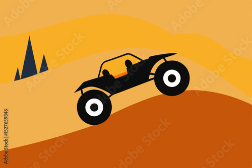 Off-Road Adventure Dune Buggy Thrills on Desert Landscape