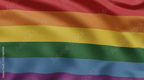 LGBTQ+ Rainbow Flag Waving Full‑Screen – Pride Month Seamless Loop Background, Pride Flag Waving, LGBTQ+ Flag animation