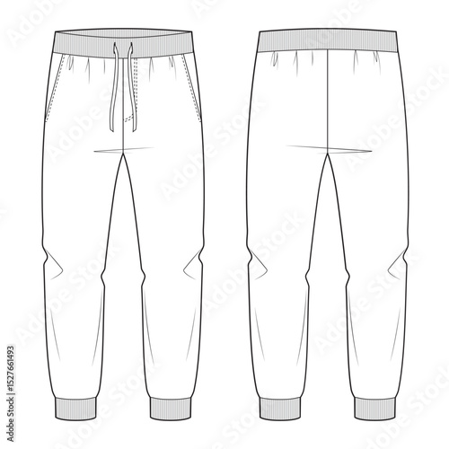 Mans jersey jogger pants template