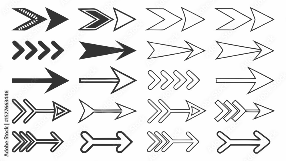 Ultimate Collection: 24 Versatile Arrow Icons for Design Projects Ultimate Collection: 24 Versatile Arrow Icons for Design Projects