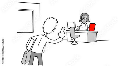 Businesswoman at airport check in counter