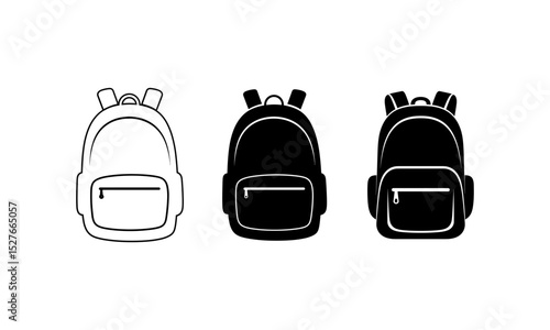 Backpack Vector Illustration Set