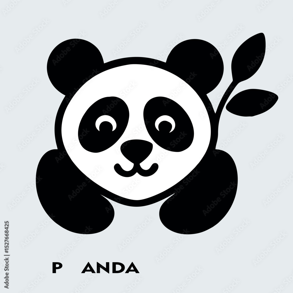 Fototapeta premium design logo icon illustration mascot panda