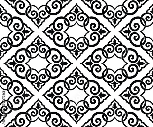 Ethnic background on the theme of Uzbek national ornament, Islamic pattern, seamless pattern, vector design