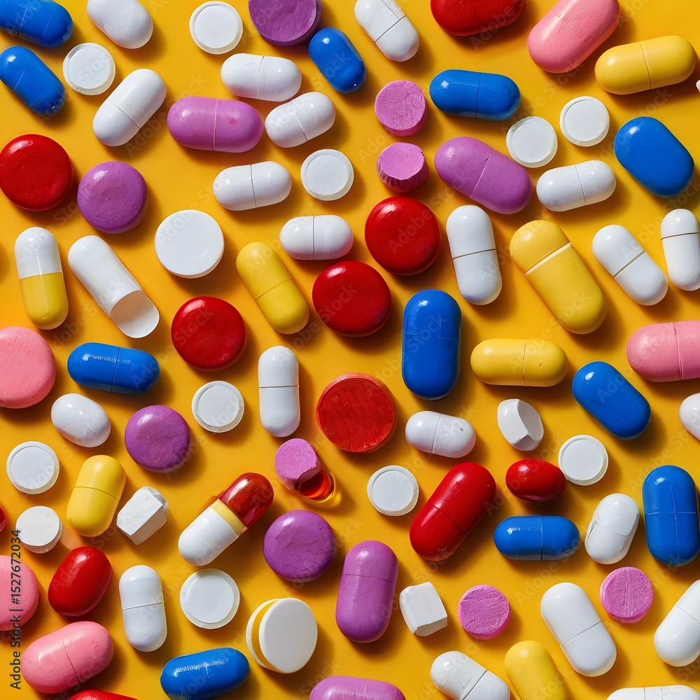 Health and Medicine Abstract Arrangement of Pills Health and Medicine Abstract Arrangement of Pills