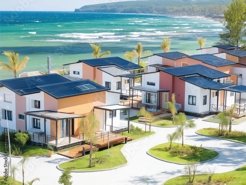 Aerial view of a coastal re...