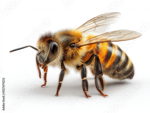 Bee isolated on a white bac...