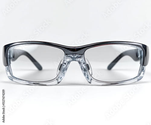 black glasses isolated