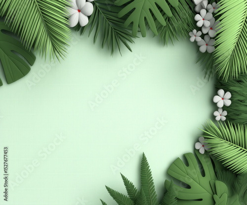 tropical foliage isolated
