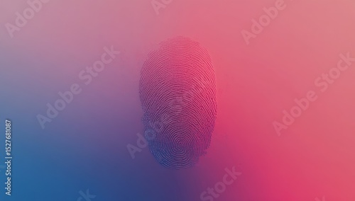 Abstract fingerprint, vibrant gradient background, studio shot, possible use in technology or security