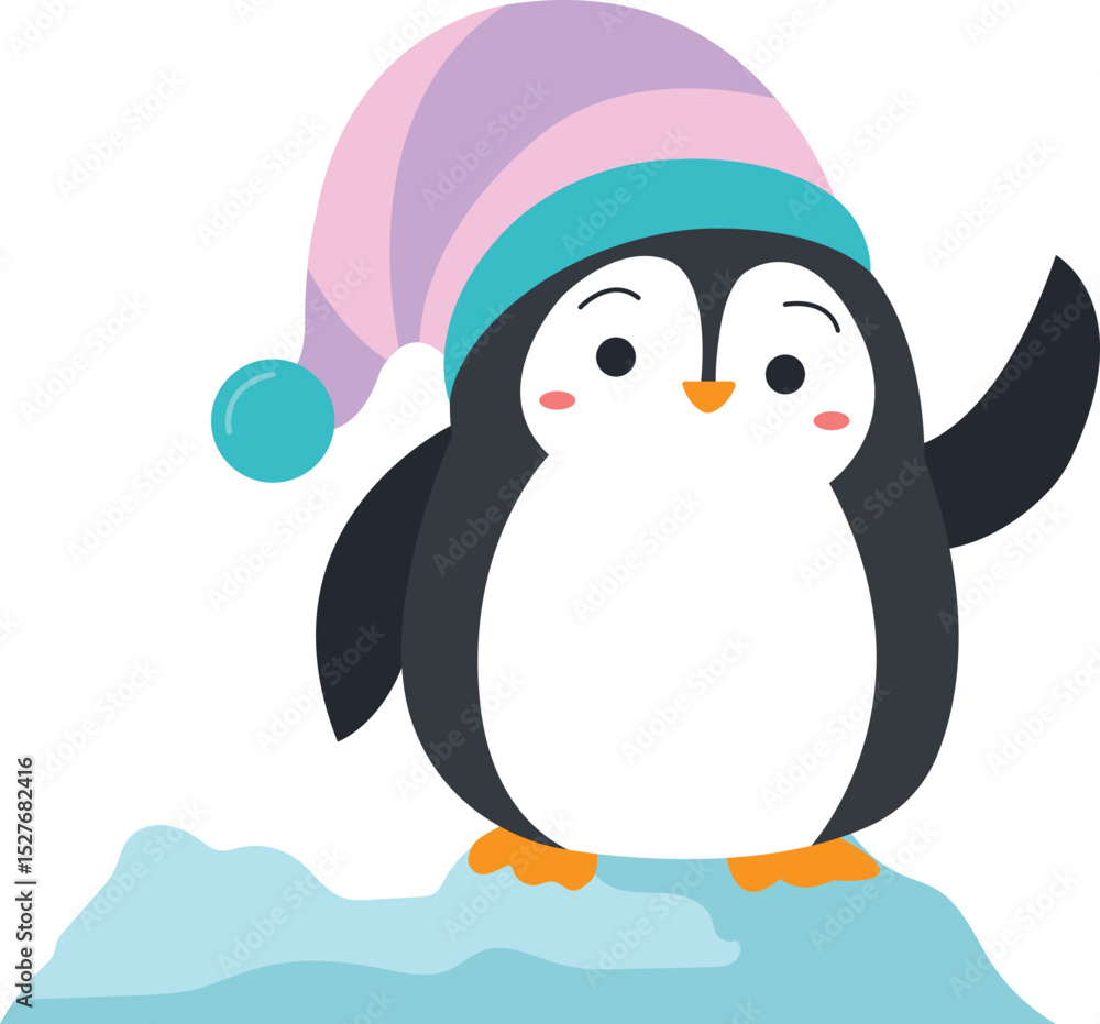 Fototapeta premium penguin on snow