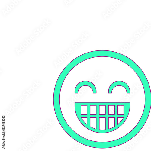Laughing Emoticon with Big Grin and Teeth