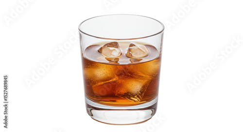 Wallpaper Mural Isolated Glass of Whiskey with Ice Cubes Torontodigital.ca