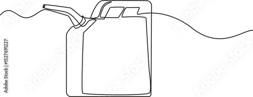Gallon continuous one line drawing vector illustration, Gallon Of Milk Icon, Big Plastic Bottle ,Gallon continuous one line drawing vector illustration, continuous line of oil jerry cans.