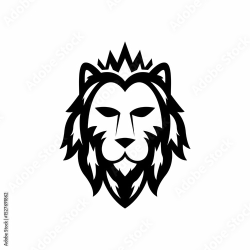 Lion head logo icon, lion face vector illustration