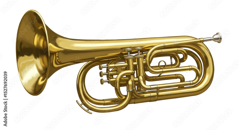 Naklejka premium Isolated Euphonium