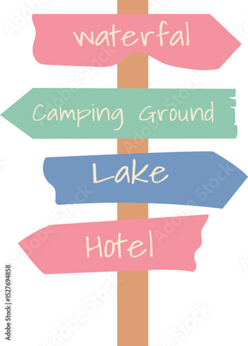 holiday wooden sign illustration