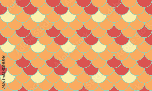 Abstract seamless pattern.  Warmtoned, overlapping scales create a vibrant, textured design perfect for backgrounds, textiles, or website design.