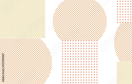 オレンジのドットミックス団子背景イラスト　Adobe Illustrator Artwork