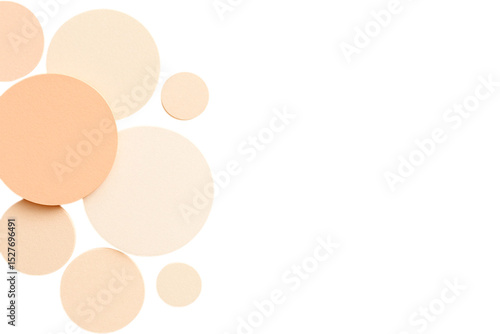 Assorted Makeup Sponges in Beige and Peach Shades isolated on Transparent Background