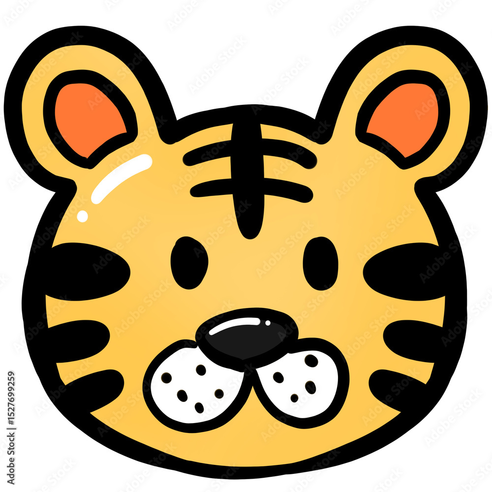 Obraz premium 귀여운 호랑이 일러스트