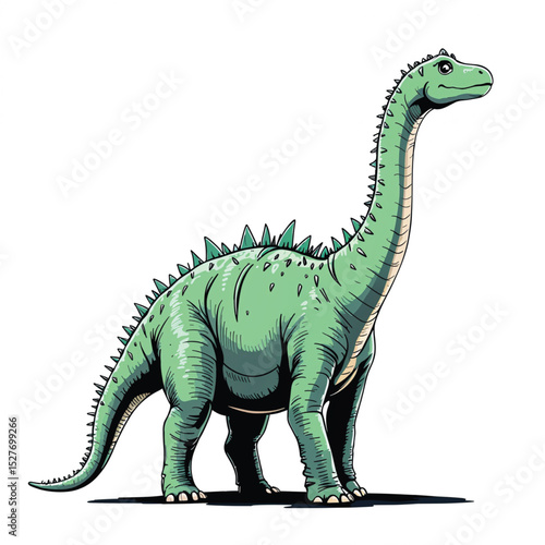 Brontosaurus dinosaur vector illustration isolated
