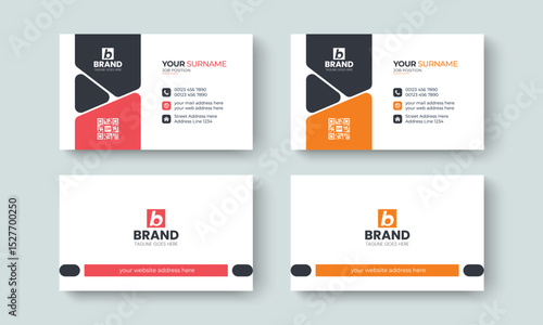 Professional corporate elegant and creative business card design template. Template design for business card, visiting Card, identity card, contact, branding, stationery design layout template.
