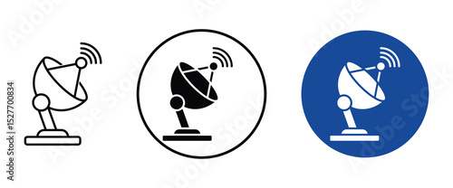 Vector icon set for broadcasting and media