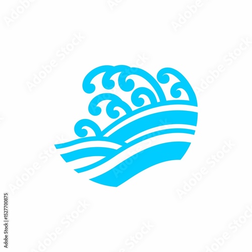 Wallpaper Mural logo design Water wave icon vector Torontodigital.ca