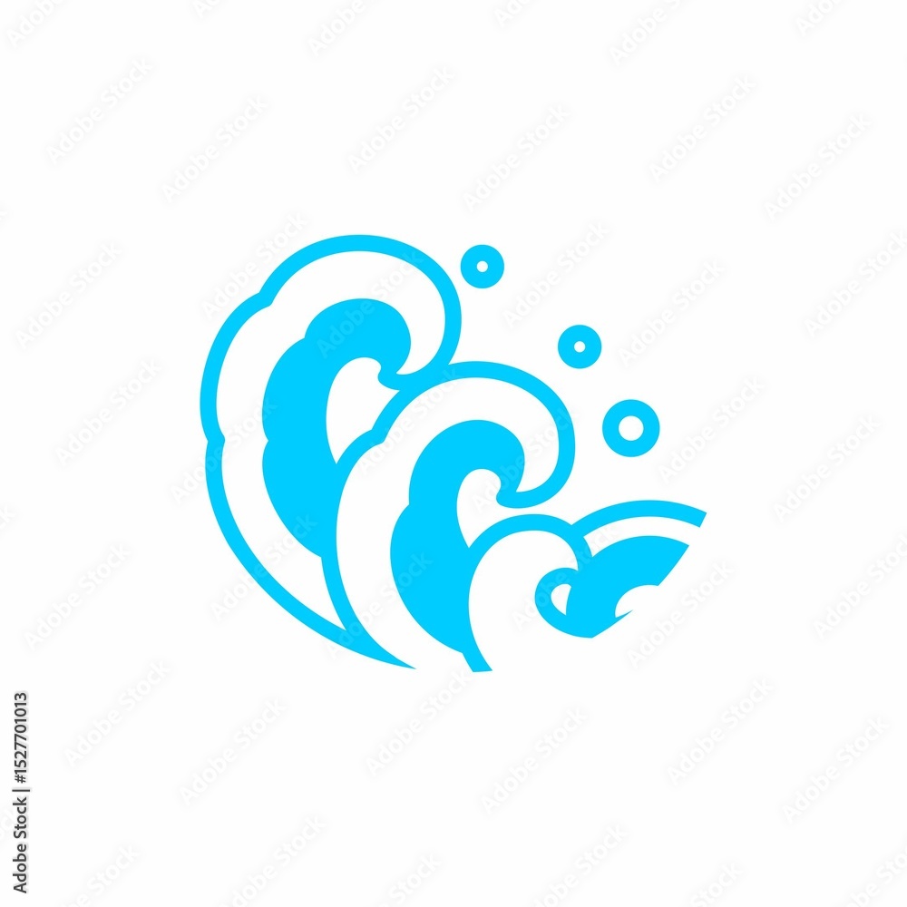 Naklejka premium logo design Water wave icon vector