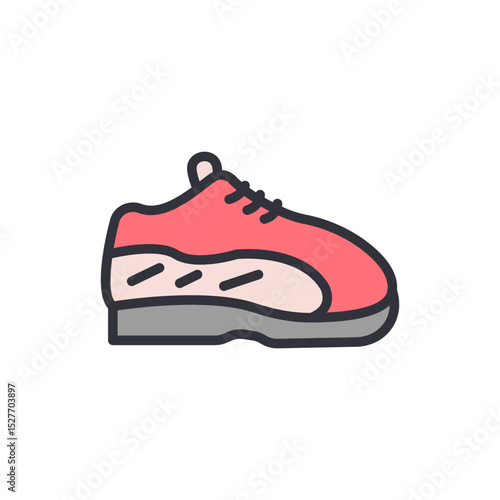 Vibrant Sneaker Illustration Depicting Modern Footwear For Active Lifestyle
