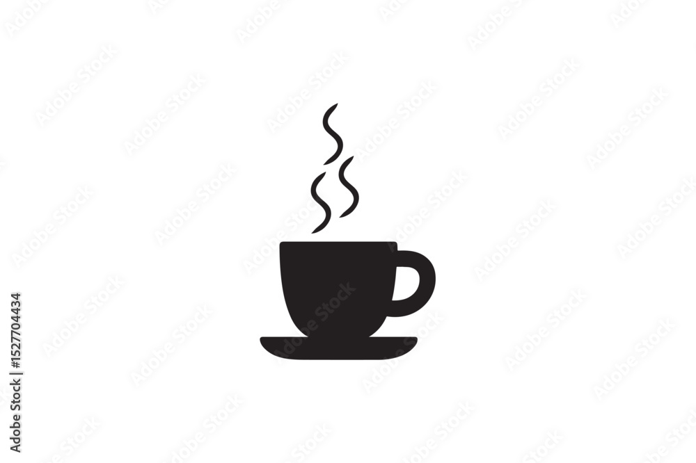Cup and saucer vector on white background.01 Cup and saucer vector on white background.01