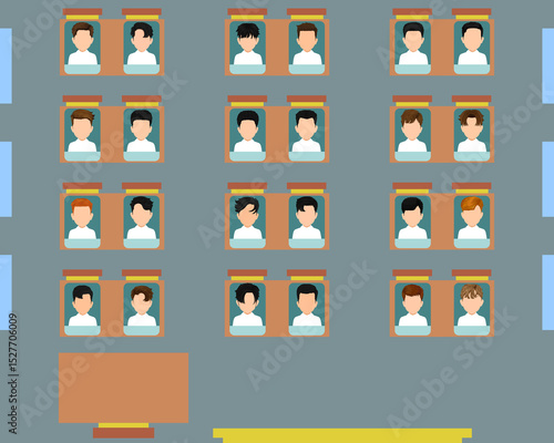 middle or high school level classroom seating plan chart