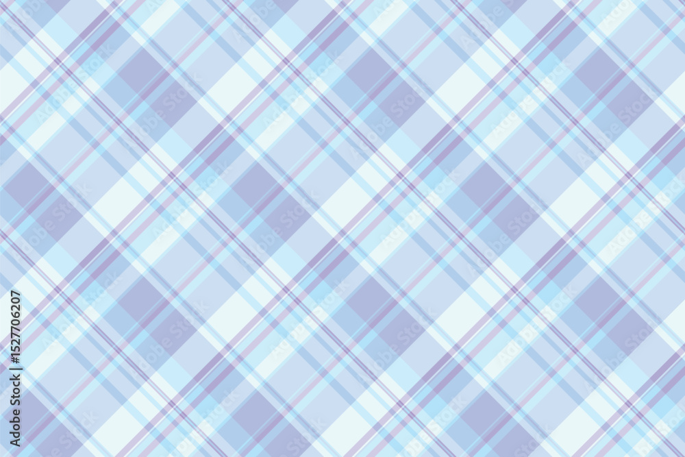 Fototapeta premium Masculine check fabric seamless, gingham plaid vector texture. Hispanic pattern textile background tartan in light and blue colors.