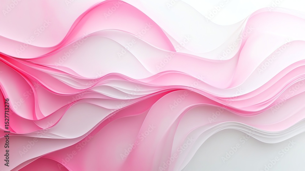 Obraz premium Abstract Pink and White Wave Background Texture