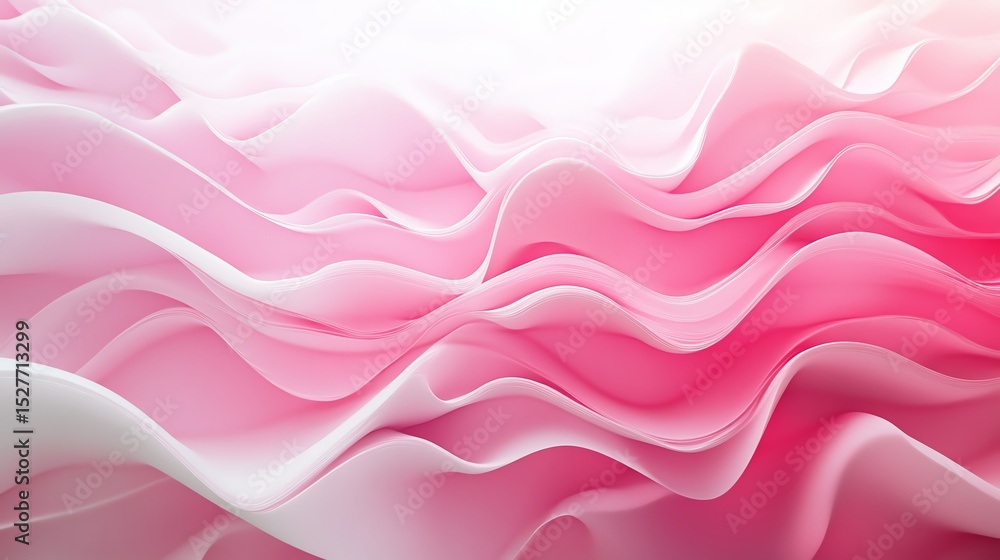Obraz premium Abstract Pink and White Wave Background Texture