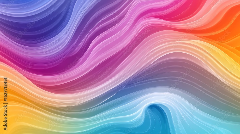 Abstract Wavy Rainbow Gradient Background Abstract Wavy Rainbow Gradient Background