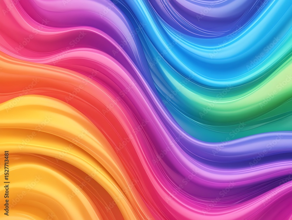 Obraz premium Abstract Wavy Rainbow Gradient Background