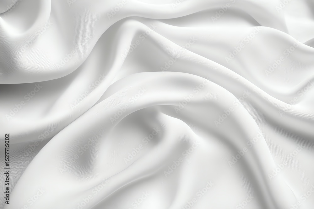 Obraz premium Abstract White Fabric Folds Minimal Light Background