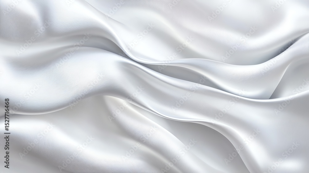 Fototapeta premium Abstract White Silver Ripple Wave Pattern Background