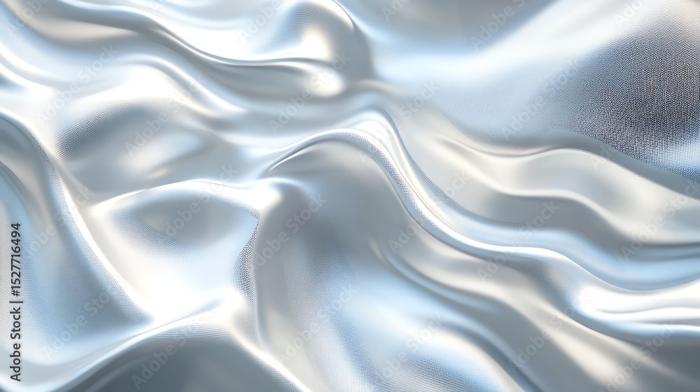 Fototapeta premium Abstract White Silver Ripple Wave Pattern Background