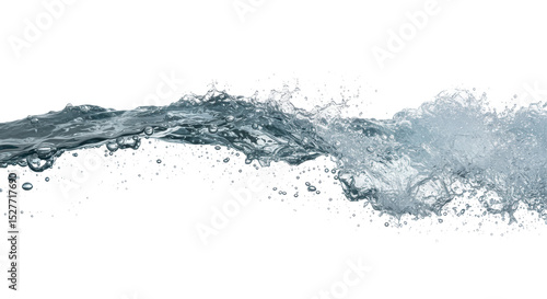 Isolated Splashing Water