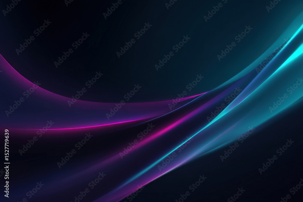 Glowing deep blue and purple curved neon lines on dark gradient background Glowing deep blue and purple curved neon lines on dark gradient background