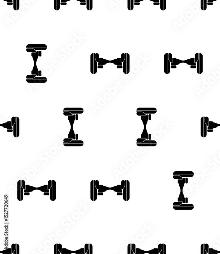 Gyroscooter Icon Seamless Pattern, Self Balancing Scooter, Electronic Battery Operated Hoverboard